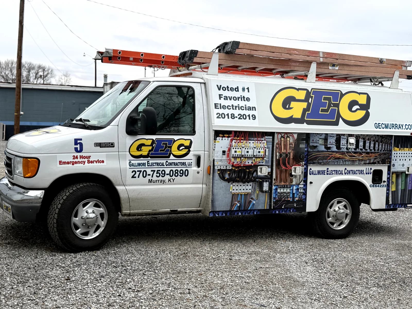 Gallimore Electrical Contractors branded service van in Murray, KY